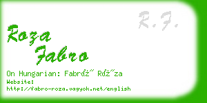 roza fabro business card